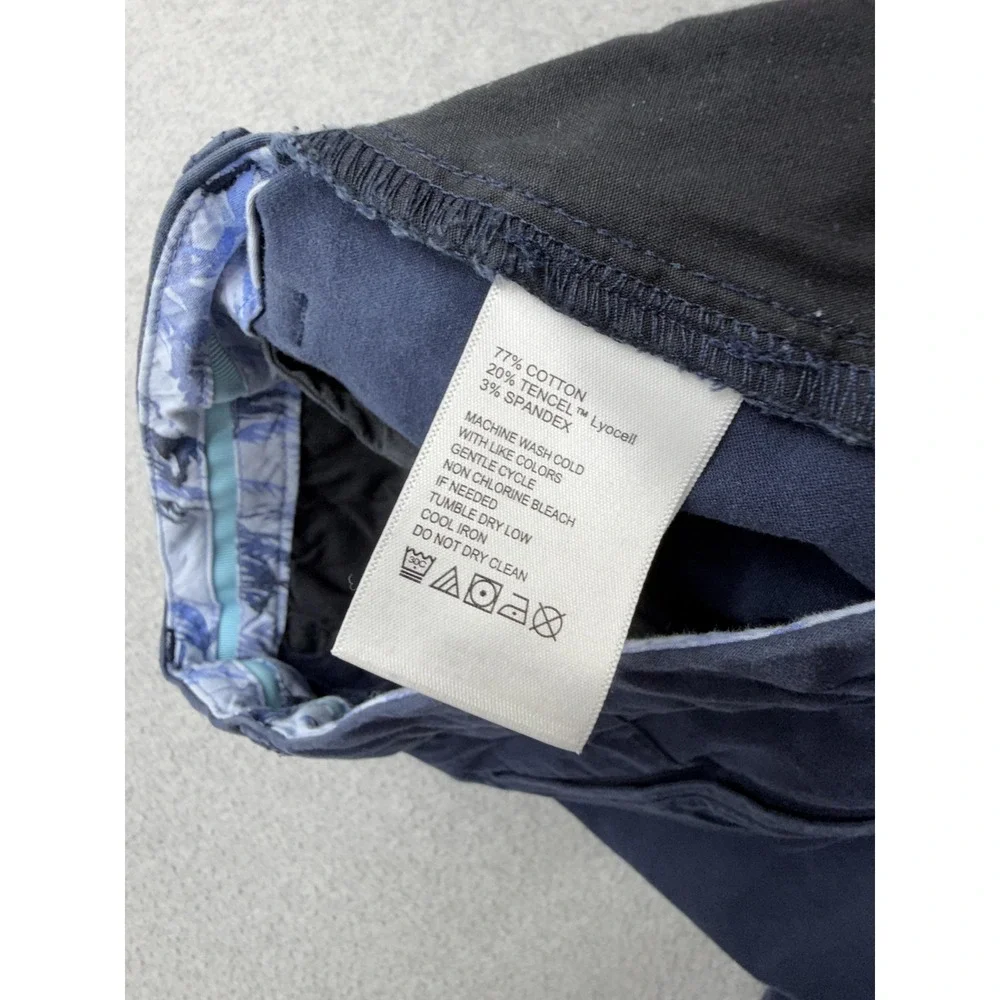 Tommy Bahama Mens 36x30 Blue Stretch Chino Pants Straight‎ Casual